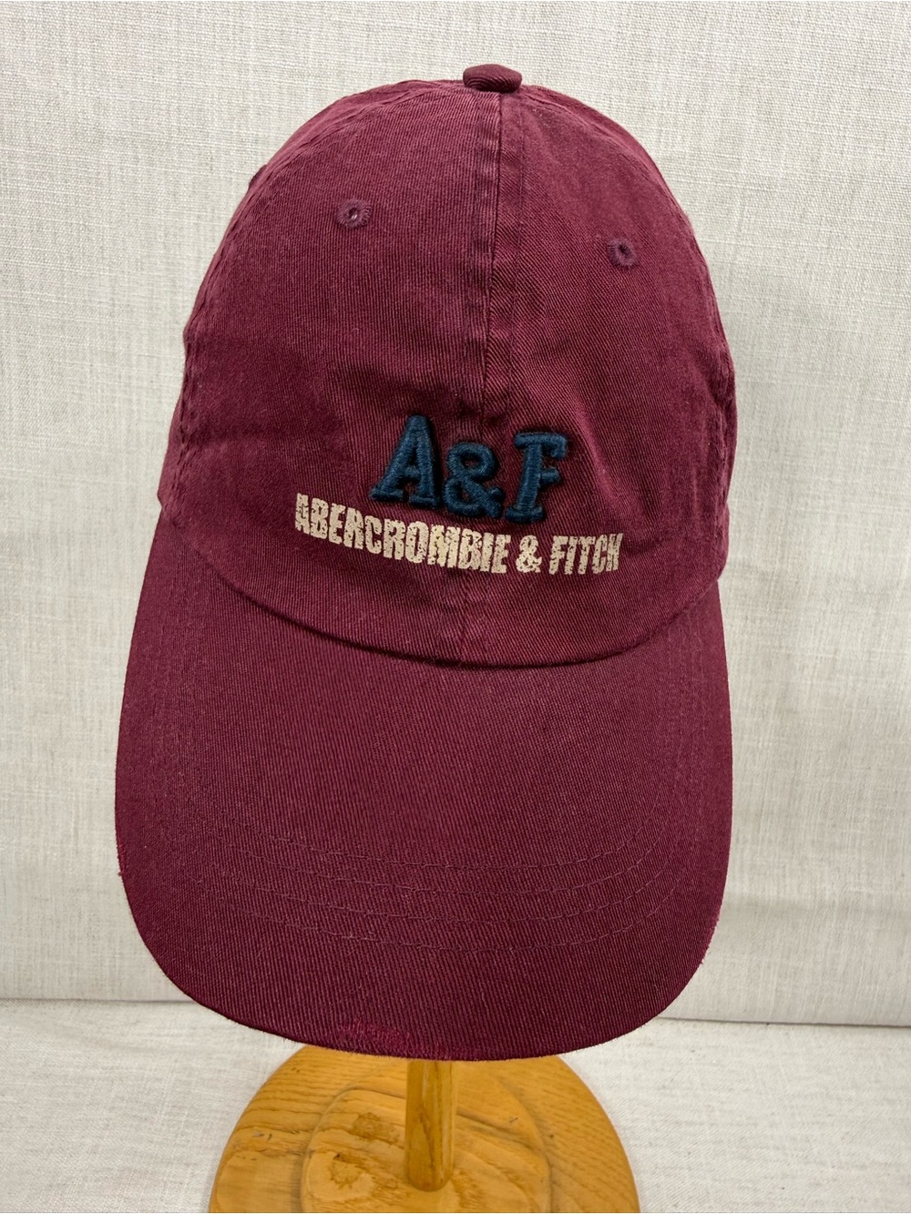 Abercrombie & Fitch A&F Maroon Baseball Cap